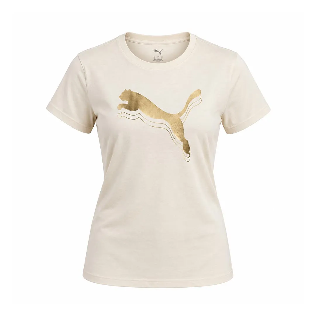 FRANELA ESS METALLIC PUMA LOGO TEE W