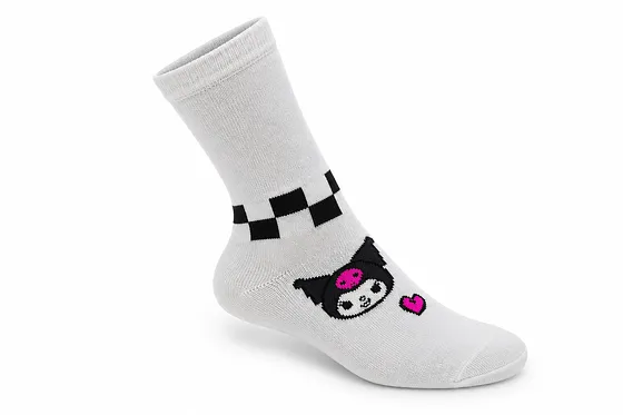 MEDIAS LARGAS HELLO KITTY AND FRIENDS KUROMI PARA NIÑA 1 PAR